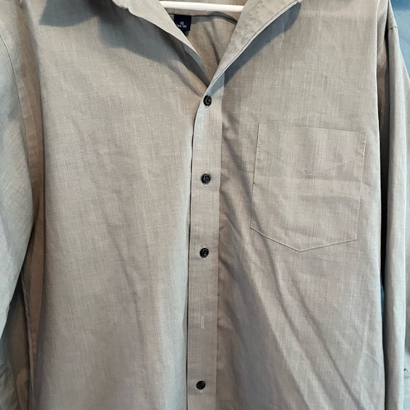 Mens 16 (34-35) STAFFORD WRINKLE FREE BLUISH GRAY LONG SLEEVED DRESS SHIRT - Picture 4 of 7
